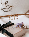 Freya Initial Earrings - Belvite Jewels
